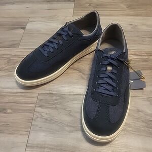 OluKai Puliki Vintage Indigo Suede Textile Lace Up Casual Sneakers Men 9.5 NEW
